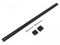 Holder; aluminium; matt black; H: 30.5mm; L: 340mm; W: 15.5mm; handle GTV Poland GTV-UA-B031132020M