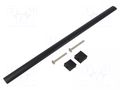 Holder; aluminium; matt black; H: 30.5mm; L: 340mm; W: 15.5mm; handle GTV Poland GTV-UA-B031132020M