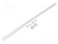 Holder; aluminium; natural; H: 30.5mm; L: 500mm; W: 15.5mm; handle GTV Poland GTV-UA-B0-311480
