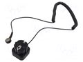 Ground cord; ESD,coiled; black; 1MΩ; 2.4m STATICTEC PRT-STW1450