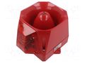 Signaller: lighting-sound; 9÷60VDC; siren,flashing light; red WERMA WER-44101055