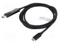 Adapter; DisplayPort 1.4,bidirectional; 2m; black DIGITUS AK-300334-020-S