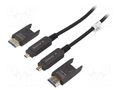 Cable; HDMI plug,micro HDMI plug,both sides; LSZH; 20m; black DIGITUS AK-330127-200-S