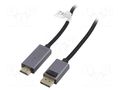 Cable; DisplayPort plug,HDMI plug; DisplayPort 1.2,HDMI 2.0 DIGITUS DB-340202-018-S
