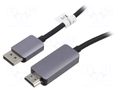 Cable; DisplayPort plug,HDMI plug; DisplayPort 1.4,HDMI 2.1 DIGITUS DB-340305-010-S