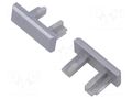 Cap for LED profiles; silver; MICRO-PLUS KLUŚ K-C24392L01