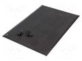 Mat: floor; ESD; black; L: 0.9m; W: 0.6m; Thk: 14mm; polyurethane COBA EUROPE COBA-SE010001ESDP