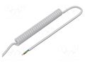 Wire: coiled; 3G0.75mm2; unshielded; PUR; white; 300V,500V; 0.8m SIMECH SPT00026B