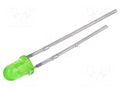 LED; yellow green; 3mm; 40mcd; 40°; Front: convex; 2.4VDC EVERLIGHT 1254-10SYGD/S53-E2