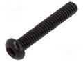 Screw; M2x12; 0.4; Head: button; hex key; HEX 1.3mm; steel; ISO 7380 BOSSARD B2X12/BN19