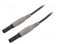 Test lead; banana plug 4mm,both sides; insulated; Len: 2m; black CAL TEST CT3751-200-0