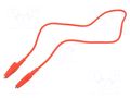 Test lead; Inom: 10A; Len: 0.6m; both sides,crocodile clip; red CAL TEST CT3809-60-2