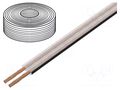 Wire: loudspeaker cable; TLYp; 2x1mm2; stranded; Cu; transparent SIMECH PKT0025AC