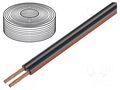 Wire: loudspeaker cable; TLYp; 2x0.35mm2; stranded; Cu; black SIMECH PKT0003CK