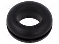 Grommet; Ømount.hole: 12.5mm; Øhole: 9.5mm; black; 0÷80°C; PVC ESSENTRA ESS-10071632