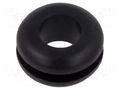 Grommet; Ømount.hole: 8mm; Øhole: 5.5mm; black; 0÷80°C; PVC ESSENTRA ESS-10075340