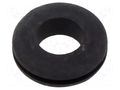 Grommet; Ømount.hole: 9.5mm; Øhole: 7mm; black; -40÷135°C; UL94HB ESSENTRA ESS-10089620