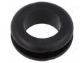 Grommet; Ømount.hole: 22mm; Øhole: 16mm; black; 0÷80°C; PVC ESSENTRA ESS-10284377