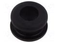 Grommet; Ømount.hole: 9mm; Øhole: 6mm; black; Panel thick: max.4mm ESSENTRA ESS-10284551