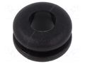 Grommet; Ømount.hole: 8mm; Øhole: 5mm; black; 0÷80°C; PVC; Øout: 11mm ESSENTRA ESS-10325285