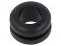 Grommet; Ømount.hole: 10mm; Øhole: 8mm; black; 0÷80°C; PVC ESSENTRA ESS-10325315