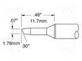 Tip; bevel; 1.8mm; 357°C; for soldering station METCAL CVC-6BV3018S