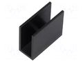 Heatsink: extruded; U; TO220; black; L: 35mm; W: 15mm; H: 30mm; screw ALUTRONIC PR15/35/SE