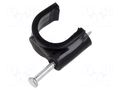 Holder; black; on round cable; 100pcs; with a nail; Ø: 14mm GOOBAY GOOBAY-64685
