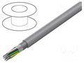 Wire; LiYCY UL; 3x24AWG; shielded,tinned copper braid; PVC; grey HELUKABEL LIYCY-UL-3X24AWG