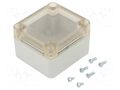 Enclosure: multipurpose; X: 60mm; Y: 64mm; Z: 41mm; ABS; grey SUPERTRONIC PP119G