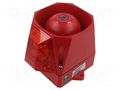Signaller: lighting-sound; 115÷230VAC; siren,flashing light; red WERMA WER-43901068