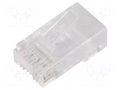 Connector: RJ45; plug; PIN: 8; Cat: 5e; pass through; 8p8c; for cable QOLTEC 54542