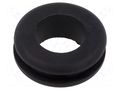 Grommet; Ømount.hole: 18mm; Øhole: 12mm; black; -40÷125°C; EPDM ESSENTRA ESS-10284858