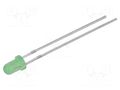 LED; green; 3mm; 15÷50mcd; 35°; Front: convex; 2.1÷2.8VDC BIVAR 3GD-F