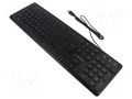 Keyboard; black; USB A; wired,US layout; Len: 1.45m GEMBIRD KB-UML3-02
