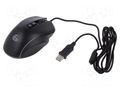 Mouse; black; USB A; optical,wired; 1.8m; No.of butt: 10 GEMBIRD MUSG-RAGNAR-RX500