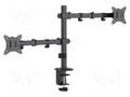 Holder; 9kg; 17÷32"; 75x75mm,100x100mm; monitor x2 GEMBIRD MA-D2-03