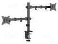 Holder; 9kg; 17÷32"; 75x75mm,100x100mm; monitor x2 GEMBIRD MA-D2-03