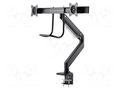 Holder; 1÷8kg; 17÷32"; Standard: 75x75mm,100x100mm; monitor x2 GEMBIRD MA-DA2-04