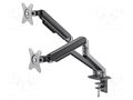 Holder; 2÷9kg; 17÷32"; Standard: 75x75mm,100x100mm; monitor x2 GEMBIRD MA-DA2-05
