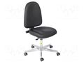 Cleanroom acces: chair; black; 460x430mm; 455÷585mm; 440x510mm RT WORK CLEANR-CHAIR-01