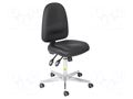 Cleanroom acces: chair; black; 460x430mm; 570÷750mm; 440x510mm RT WORK CLEANR-CHAIR-05