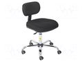 Chair; ESD; Seat dim: 440x460mm; Back dim: 220x370mm; 480÷610mm RT WORK ESD-CHAIR01/S