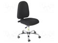 Chair; ESD; Seat dim: 460x430mm; Back dim: 440x510mm; 480÷610mm RT WORK ESD-CHAIR02/S