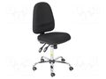 Chair; ESD; Seat dim: 460x430mm; Back dim: 440x510mm; 580÷760mm RT WORK ESD-CHAIR13/S