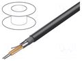 Wire; Alpha Essential Data&Bus; 1x2x22AWG; stranded; Cu; black ALPHA WIRE 6454-BK005