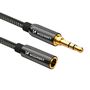 Wozinsky mini jack extension cable (female-male) AUX extension 5 m black, Wozinsky 5907769307386 5907769307386