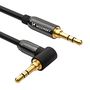 Wozinsky AUX cable angled (male-male) mini jack cable 2 m black, Wozinsky 5907769307416 5907769307416