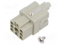 Connector: HDC; contact insert; female; CQ; PIN: 7; 10A; 600V; 7+PE ILME CQF07