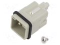 Connector: HDC; contact insert; male; CQ; PIN: 7; 10A; 600V; 7+PE ILME CQM07